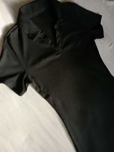Black Fitted Polo Dress