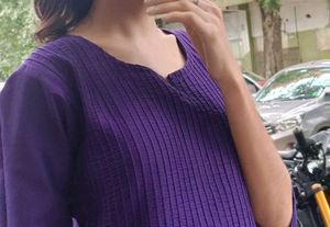 Purple Cotton Kurta 💜