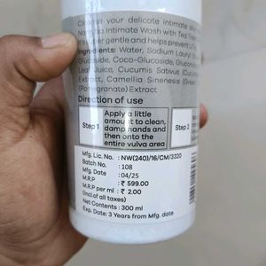 INTIMATE WASH WITH TEA TREE OIL