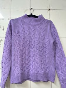 Lavender Cable Knit Sweater