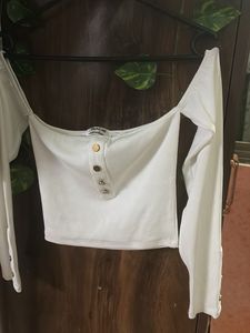 White Off-Shoulder Top