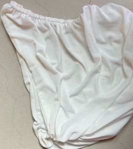 Ruched White Crop Top