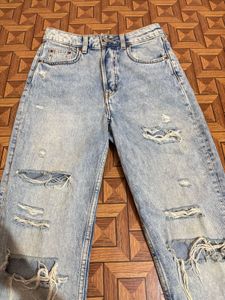 Distressed Light Wash Jeans