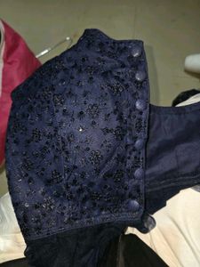 Elegant Dark BLUE net Blouse
