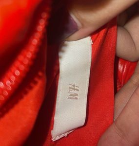 Red Puff Bag With Wide Crossbody Strap