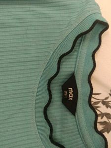 Turquoise Ribbed Top