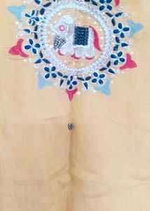 Beautiful Yellow Kurti With Embroidery For Women