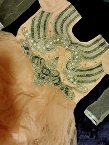 Elegant Peach Ethnic Gown🥰