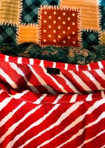 Red &amp; White Striped Top - XS