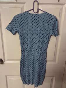 Ginger Cute Blue Polka Dot Dress
