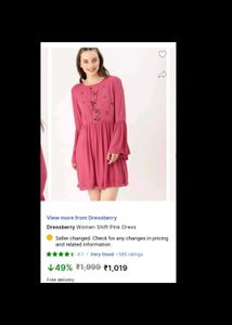 Dressberry Women Pink Shift Dress