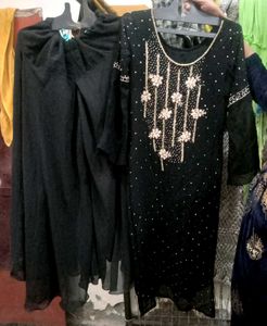 Elegant Black Embellished Suit