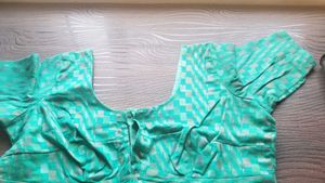 Green handloom Cotton Blouse