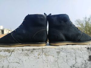 Stylish Black Suede Chukka Boots(36 size only 2 pi