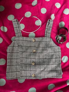 Plaid Corset Top