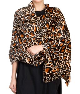 Tiger Print Velvet Shawl