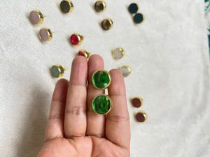 Beautiful Real Stone Stud Earring