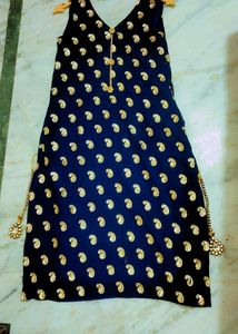 Navy Blue Plazo Suit Without Dupatta 32 Bust