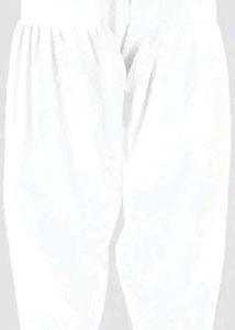 White Cotton Patiala Pants With Free Gift