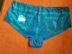 2 piece Denim ice silk Print Panties
