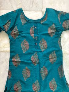 Teal Blue Kurti