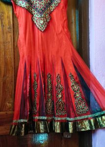 Red anarkali suit