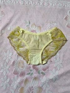 Vintage Yellow Floral Lace Panties