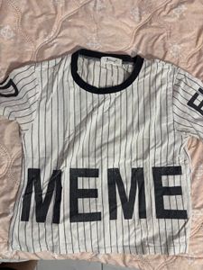 Meme Striped Tee