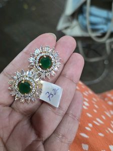 Green Swarovski Studs