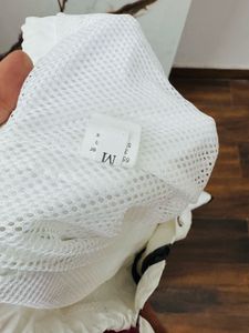 White Striped Cropped Jacket