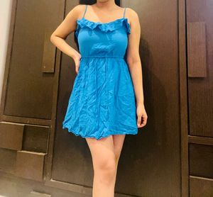 H&M Blue Frill Dress