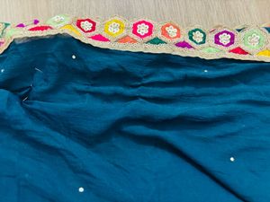 Blue Embroidered Anarkali Dress