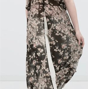Zara Floral Halter Maxi Dress