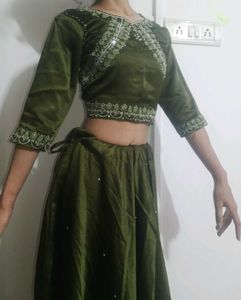 Green Lehenga Choli Set