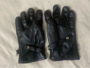 Black Leather Gloves