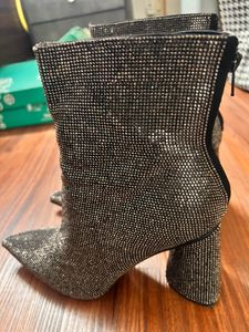 Block High Heel Party Boots