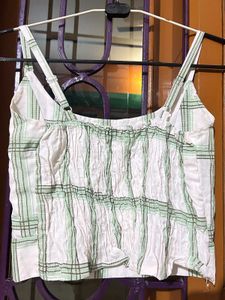 Green Plaid Top With shirt