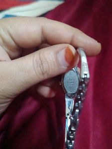 silver kada type ladys watch