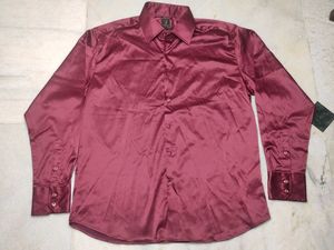 Burgundy Satin Shirt