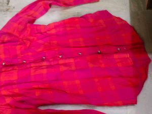 Pink Plaid Overshirt