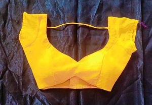Sheer Mesh Georgette Padded Back Hook Blouse