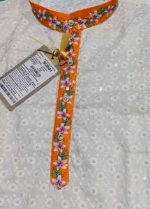 💥Brand New Anouk Men&#39;s Embroidered Cotton Kurt