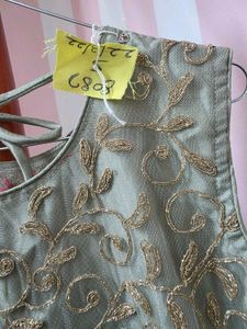 Glittering Floral Embroidery Party Gown