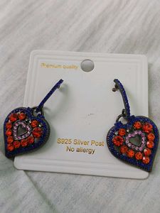 Heart Rhinestone Earrings