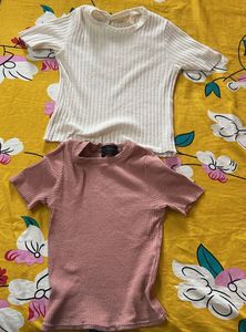 Ribbed Knit Tops - Set of 2, stretchable