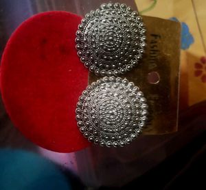 Silver Jhumka Earrings