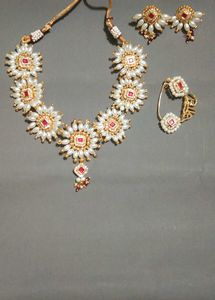 Ad Stone Necklace With Earrings And Name Nath.