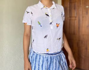 Bird Print Top