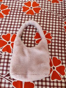 Pink Fuzzy Shoulder Bag
