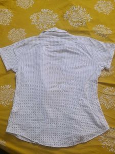 Zara White Polka Dot Shirt